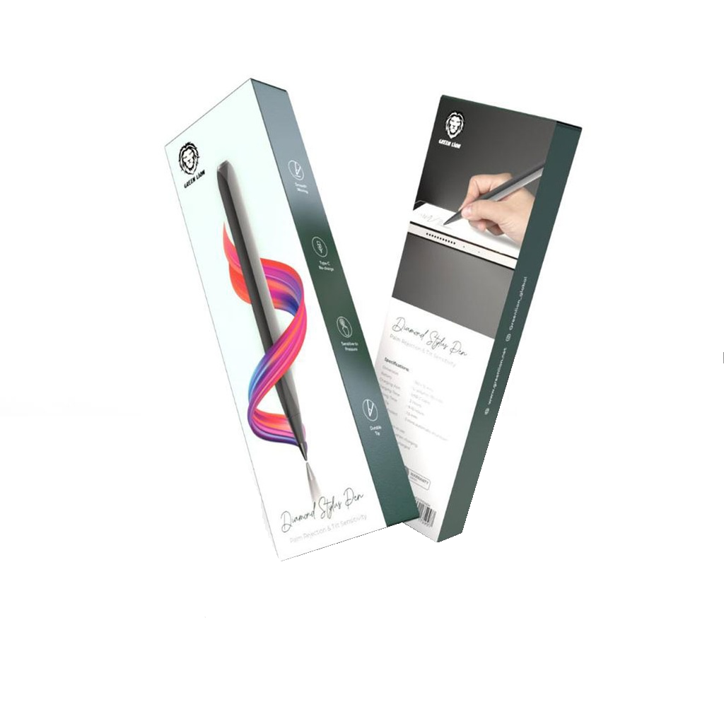 Green Diamond Stylus Pen - Black